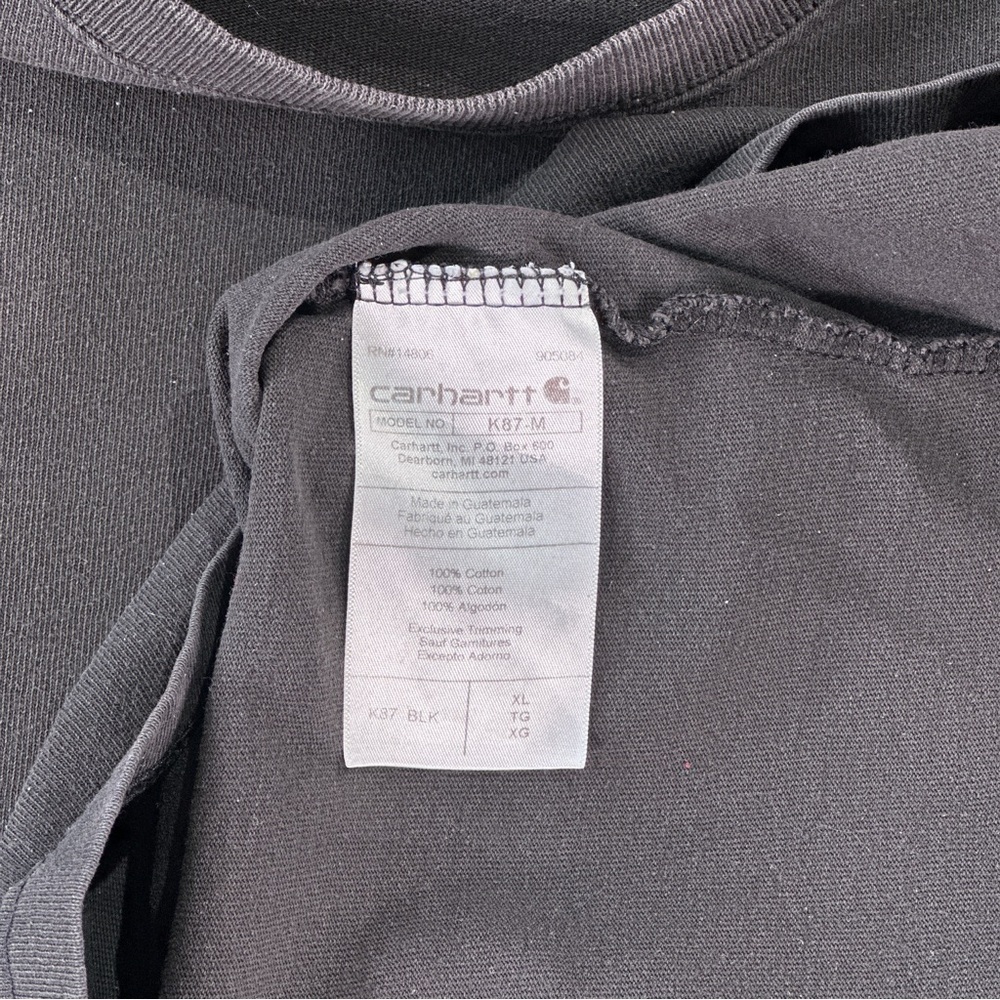 Carhartt Men’s K87 Pocket T Shirt Heavyweight Black XL - Picture 5 of 10